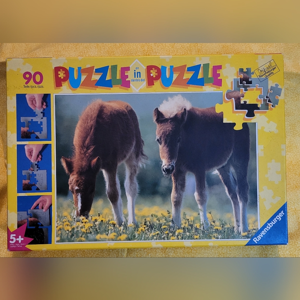Ravensburger Puzzle in a Puzzle (Shetland Foals 90 Pieces)